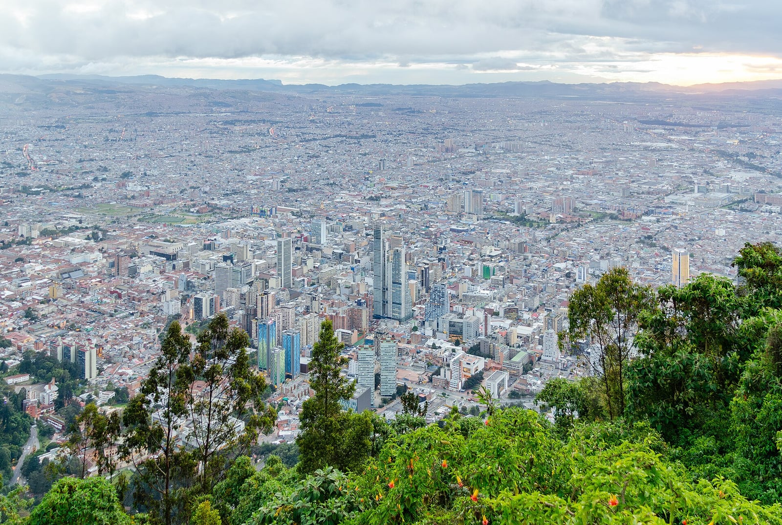 Bogota, gezien van op de Monserrate